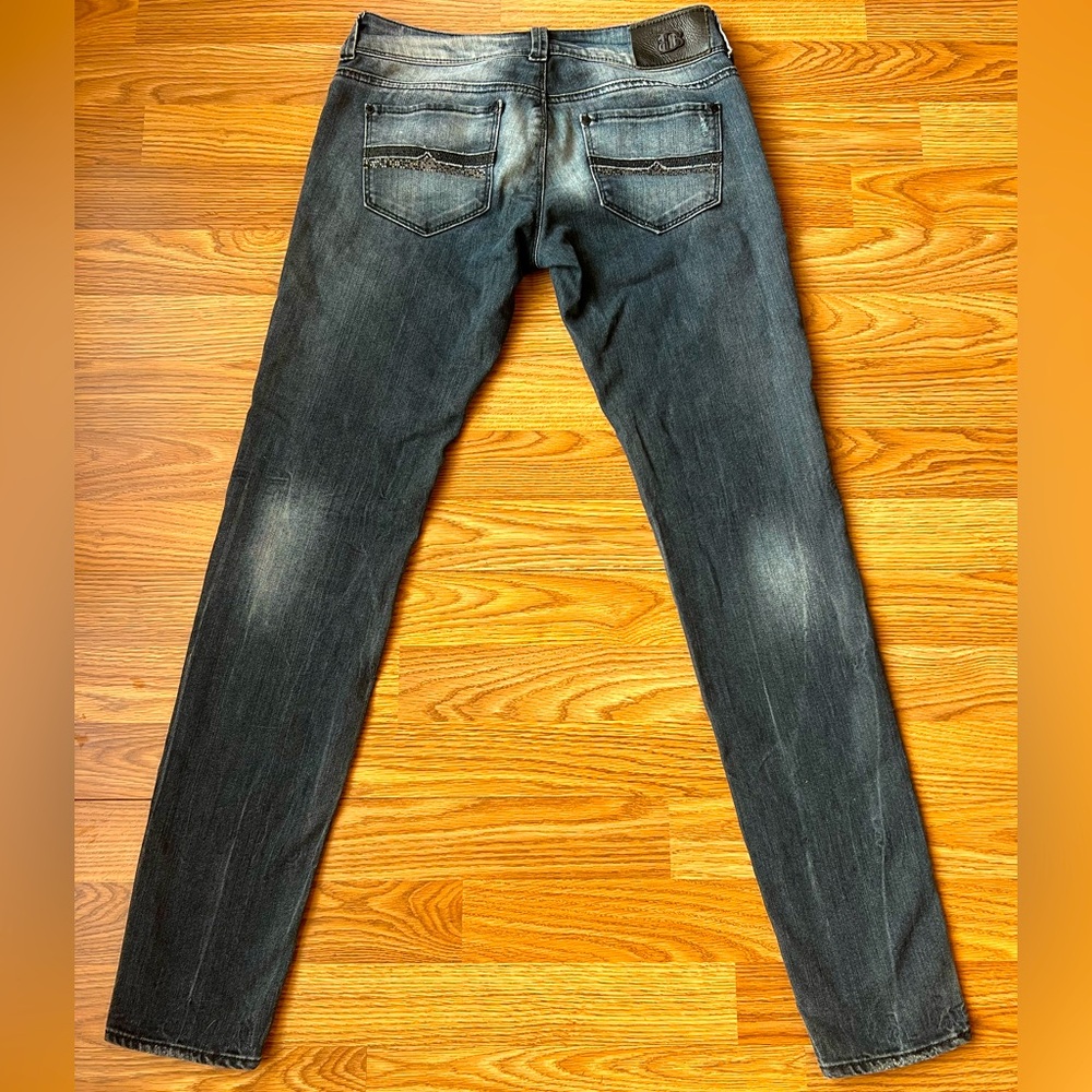 Buffalo Dagmar Low Rise Stretch Skinny Jeans Embellished Pocket Denim Womens 27